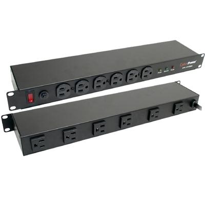 CyberPower CPS1215RMS 12-Outlet Metal Surge Protector  15A Circuit Breaker  6ft Power Cord