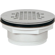 Sioux Chief 2 In. PVC No-Caulk Shower Drain with 4-1/4 In. Stainless Steel Drain