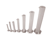 United Scientific® Graduated Cylinder Set Of 7, PP, Hex Base