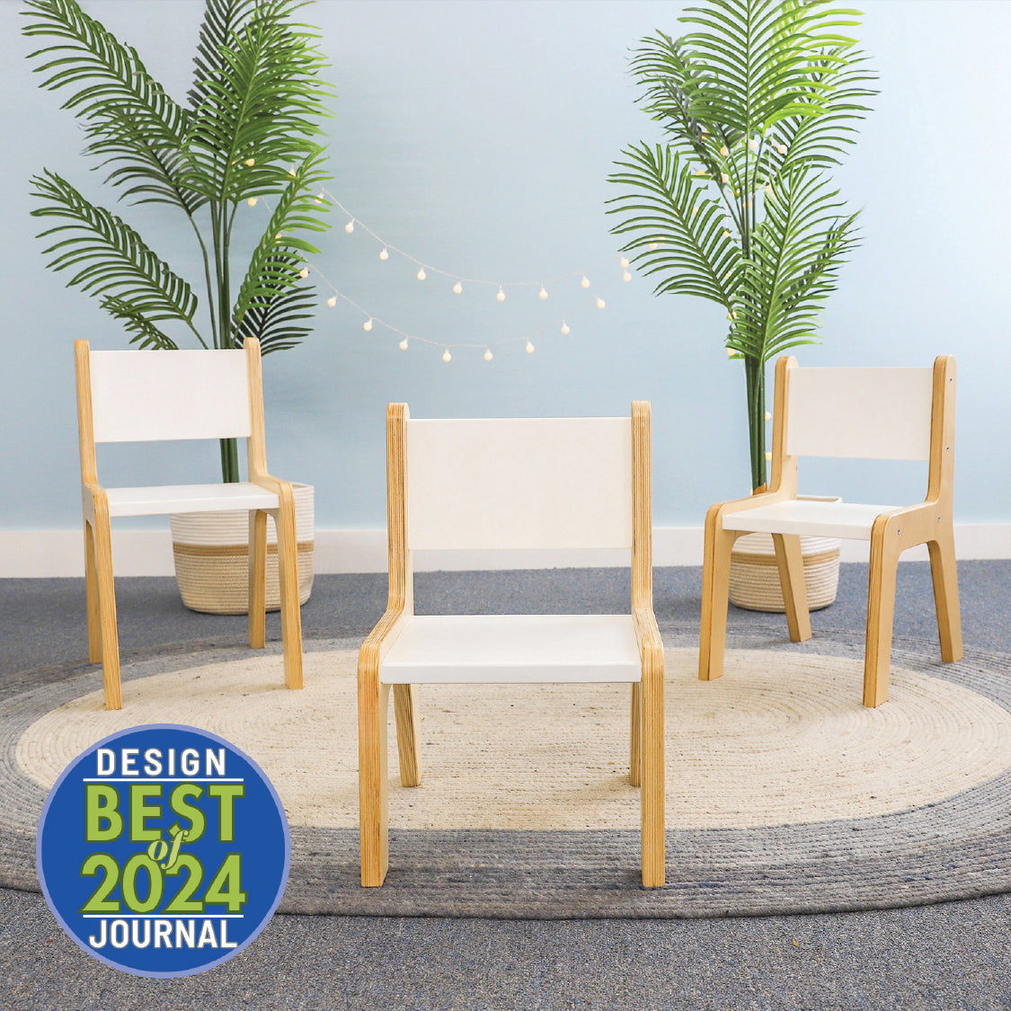 Whitney Plus 10" Height White Chair