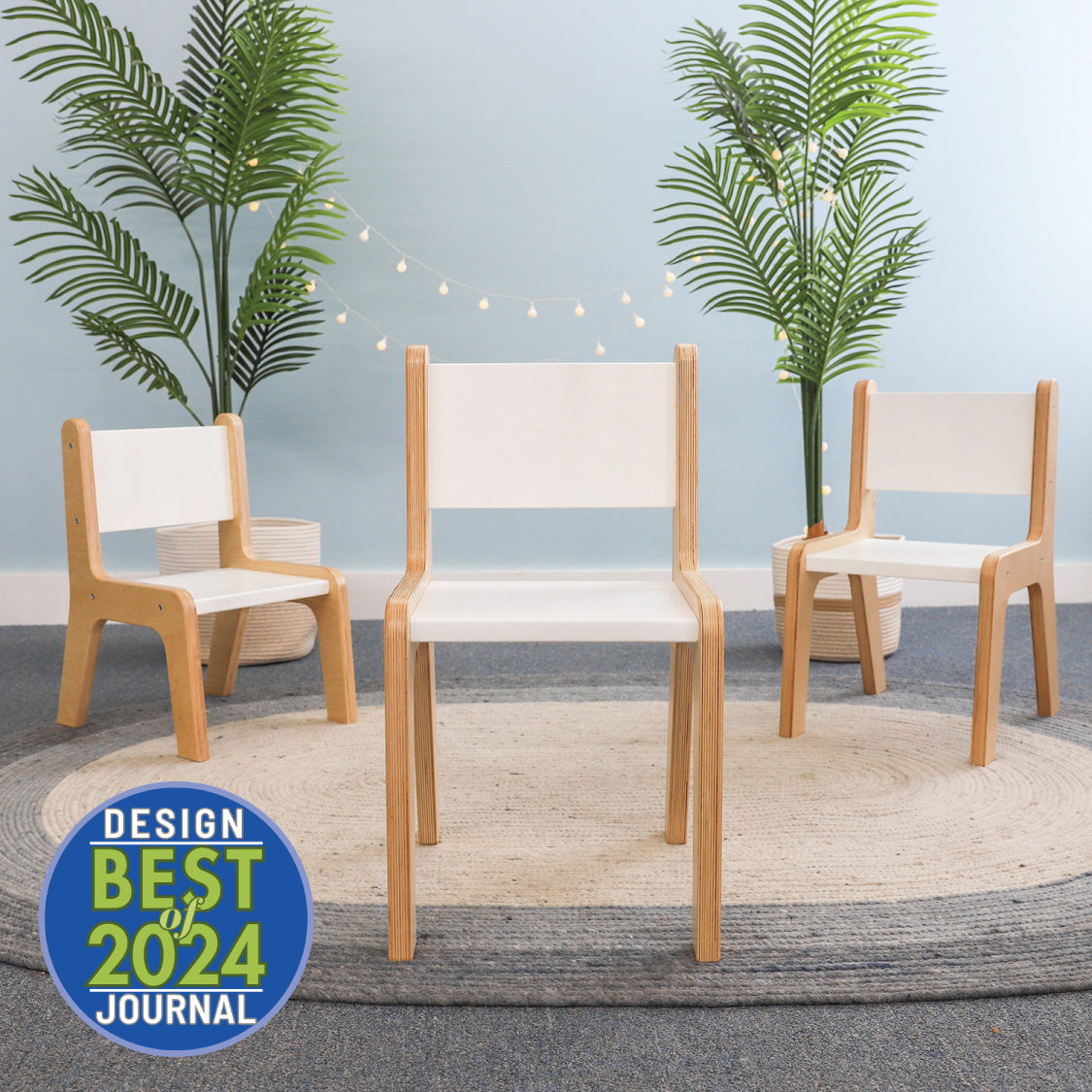 Whitney Plus 14" Height White Chair