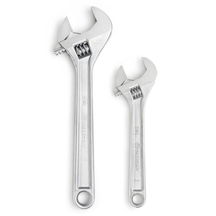 AC2812VS Crescent, Adjustable Wrench Set, Satin Chrome with Polished Face