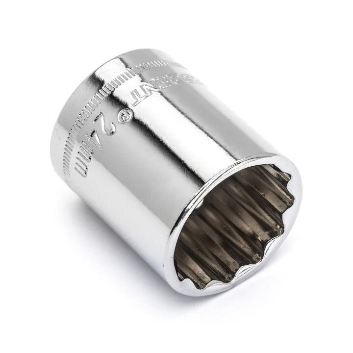 CDS84N Crescent, Socket, Alloy Steel, Full Polish Chrome, 12 Point, 24MM, Metric