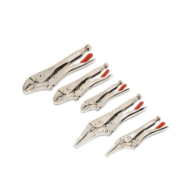 CLP5SETN-08 Crescent, Locking Plier Set, Rawhide, Nickel Plated, Alloy Steel