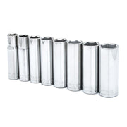 CSAS2N Crescent, Socket Set, Alloy Steel, Full Polish Chrome, 6 Point, SAE