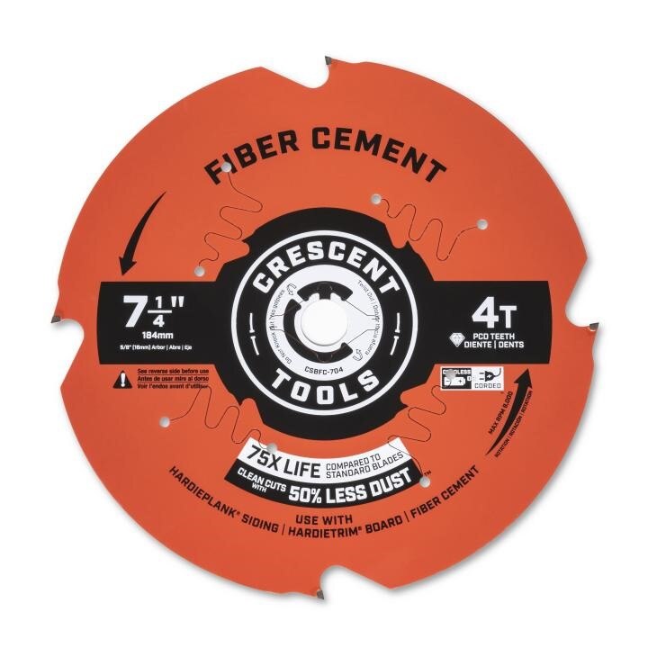 CSBFC-704 Crescent, Saw Blades, 5/8 Inch, Steel, Rawhide, 1 Blade, 7.25 Inch