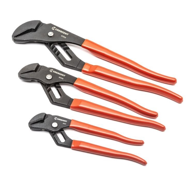 RT200SET3-05 Crescent, Tongue and Groove Plier Set, Black Oxide, Rawhide