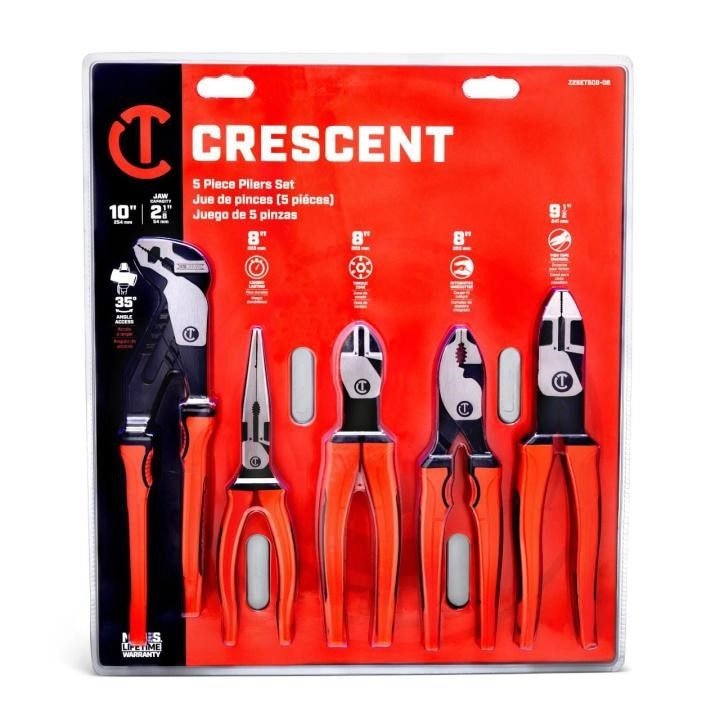 Z2SET5CG-06 Crescent, Mixed Plier Set, Z2, Mixed Set, Polished, Alloy Steel