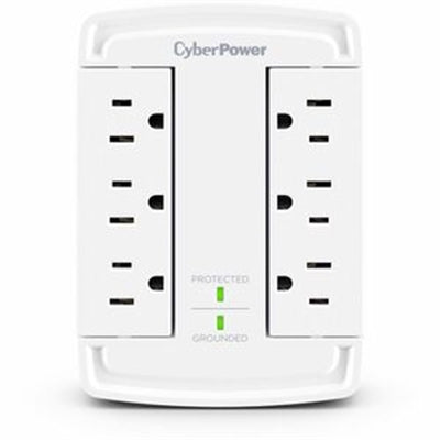 CyberPower CSB6WS Essential 6 - Outlet Surge Protector with 1800 J Surge Suppression