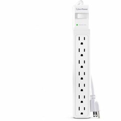 CSB706W 6 Ft. 1500J 7-Outlet Essential Series Surge Protector - White