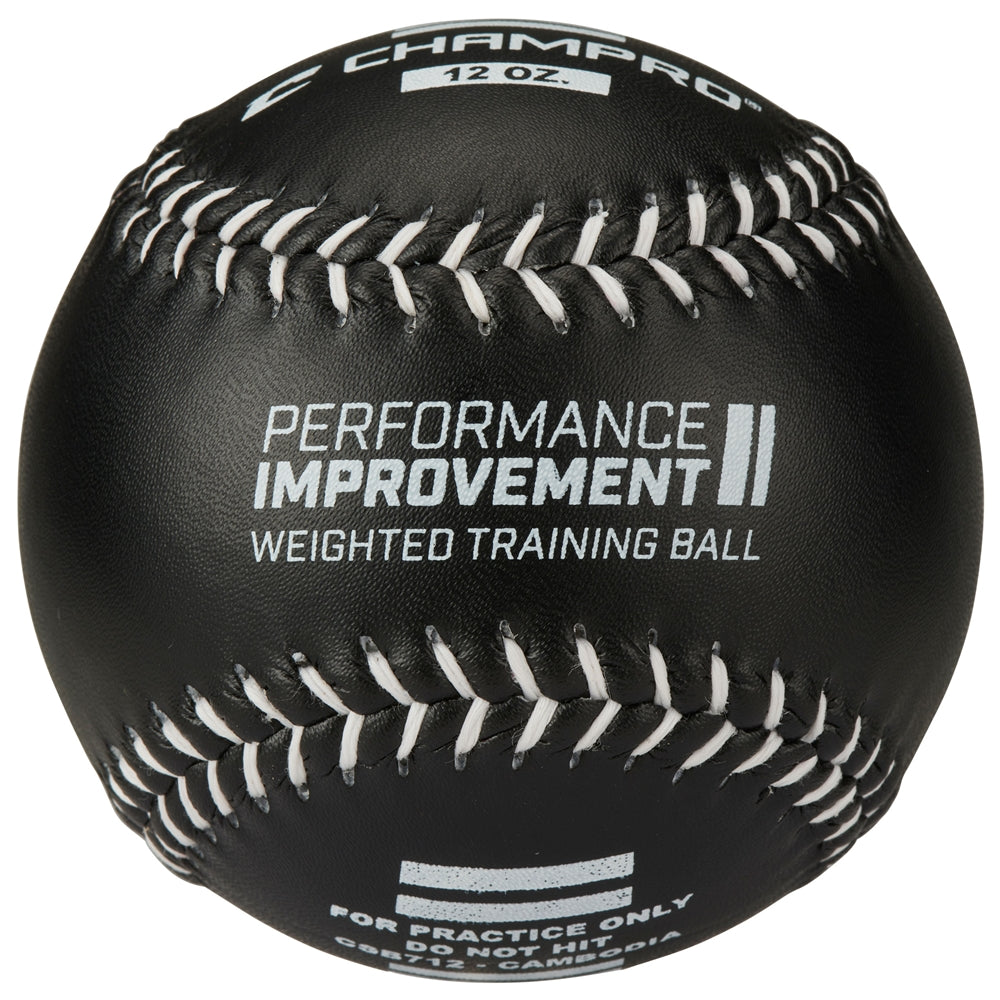 Weighted Training Softballs (Bulk or Retail) - Black, 12 oz