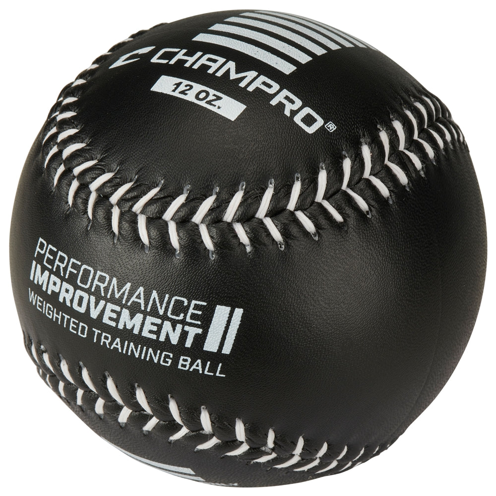 Weighted Training Softballs (Bulk or Retail) - Black, 12 oz. Clamshell