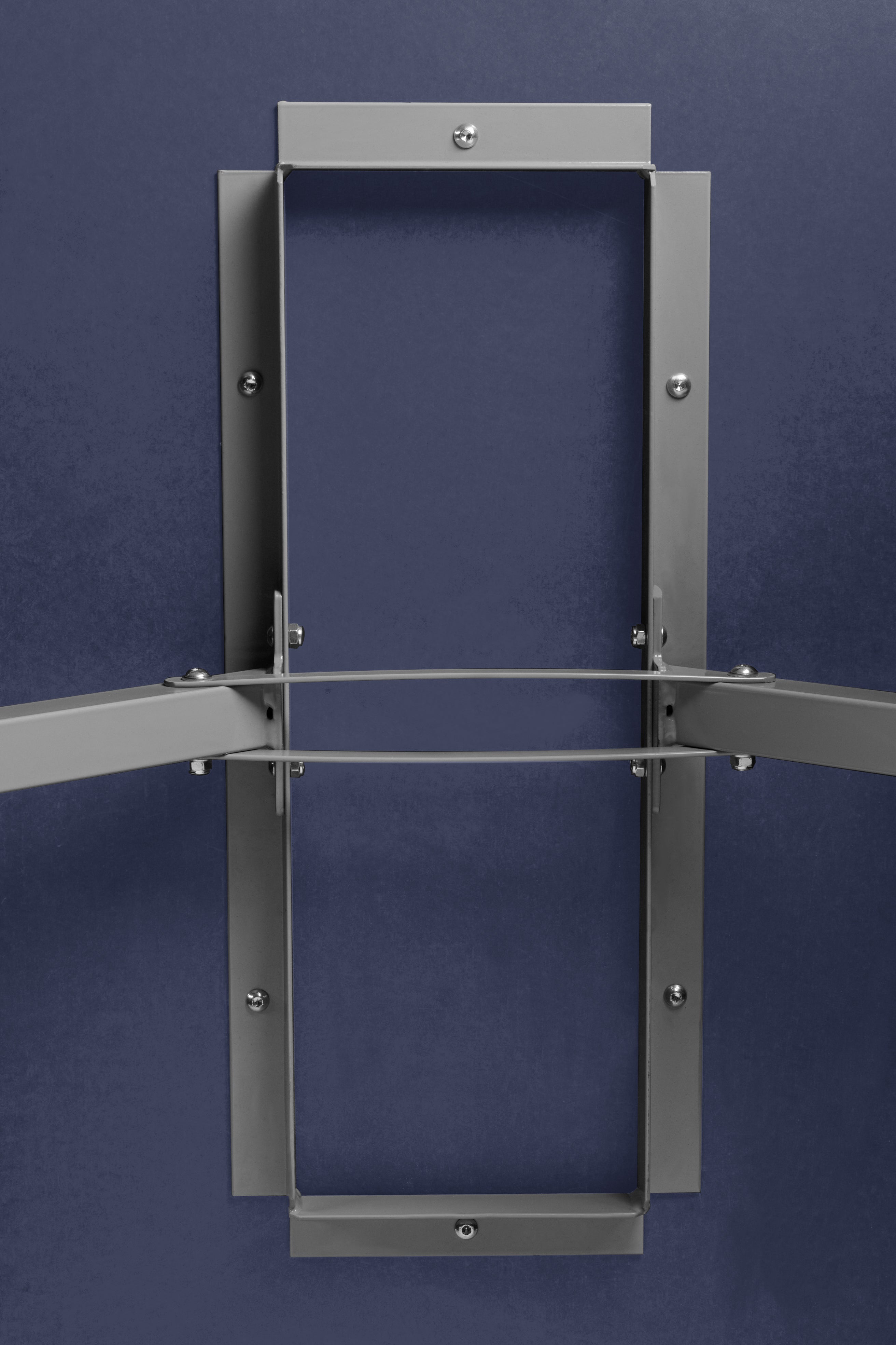 NPS® Cluster Swivel Booth, 24"x48", Butcherblock Top, Seat Color: Navy, Frame Color: Soft Grey  (Specify Laminate Color)