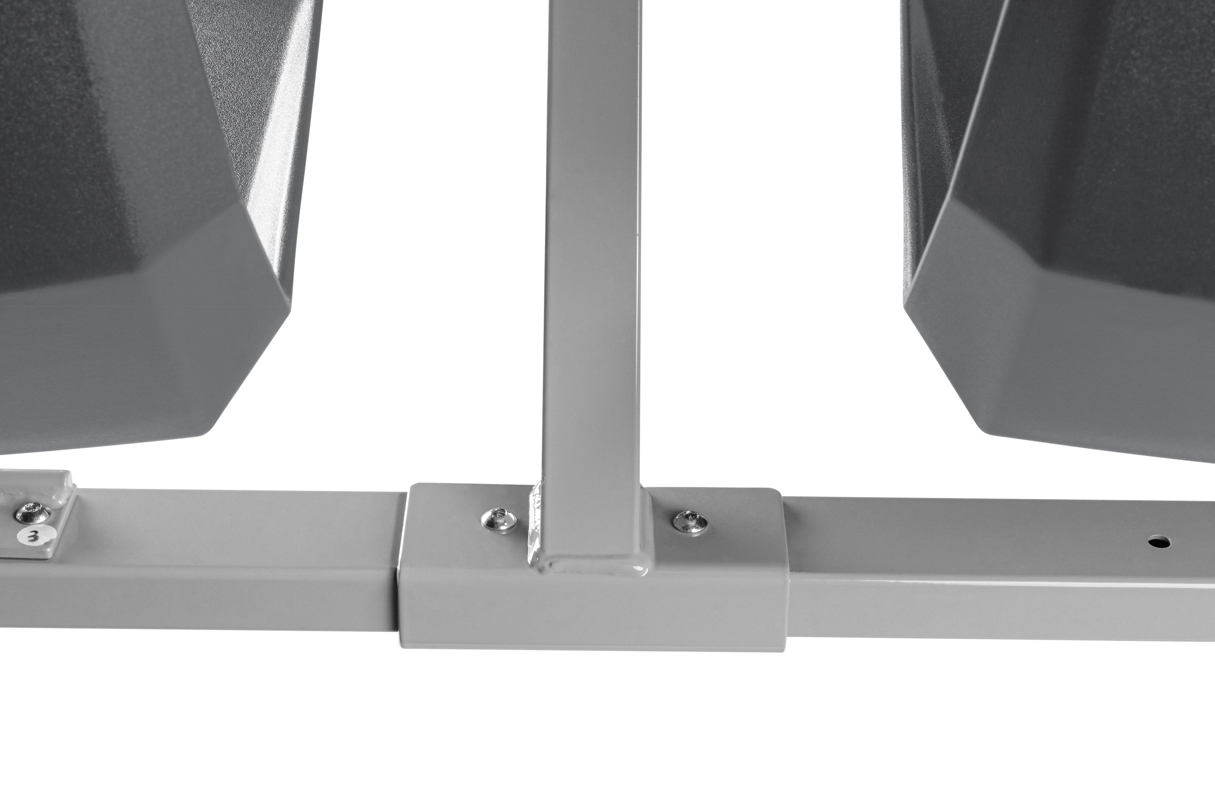 NPS® Cluster Swivel Booth, 24"x48", Butcherblock Top, Seat Color: Charcoal, Frame Color: Soft Grey  (Specify Laminate Color)