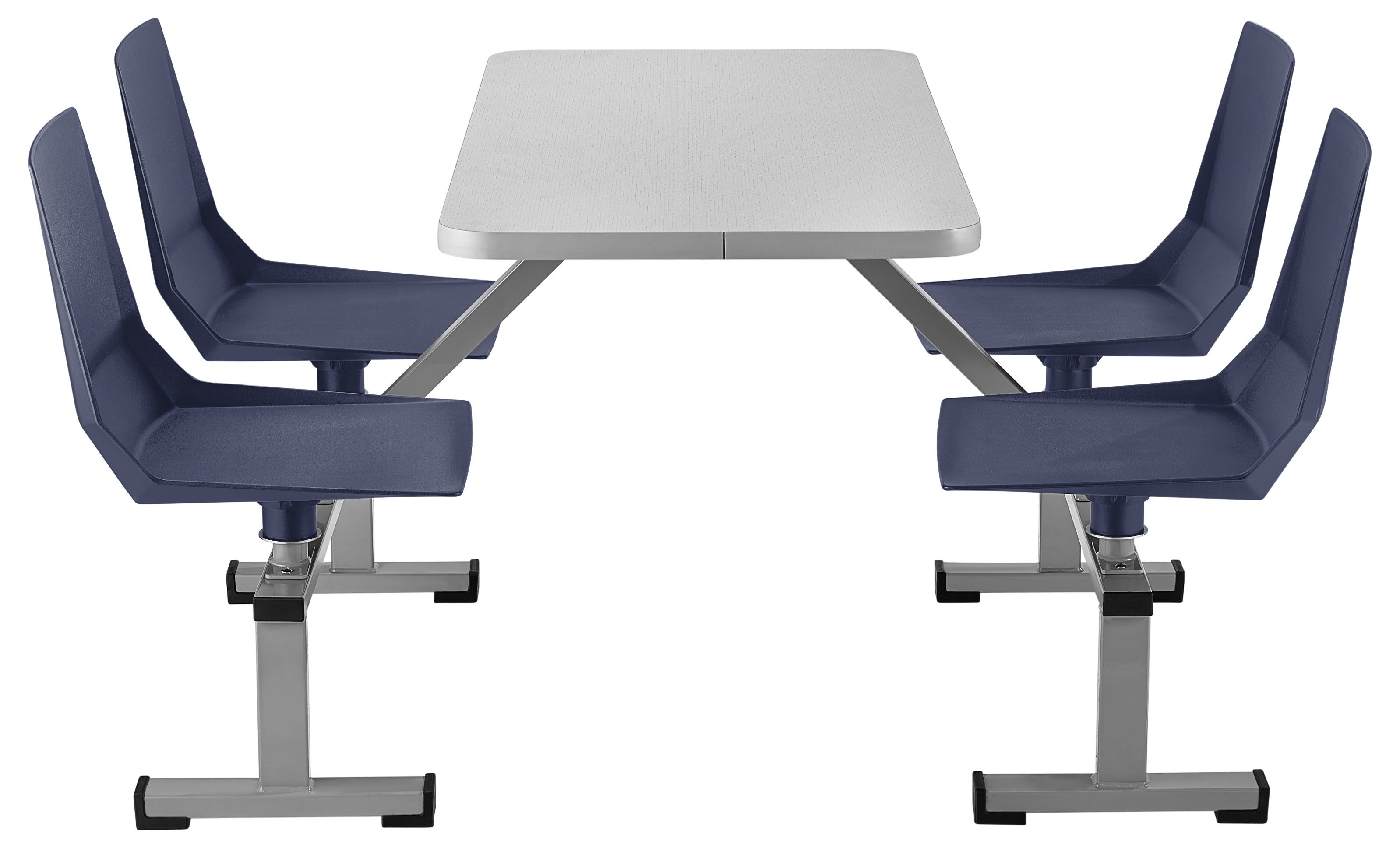 NPS® Cluster Swivel Booth, 24"x48", MDF Core/ProtectEdge, Seat Color: Navy, Frame Color: Soft Grey  (Specify Laminate Color)