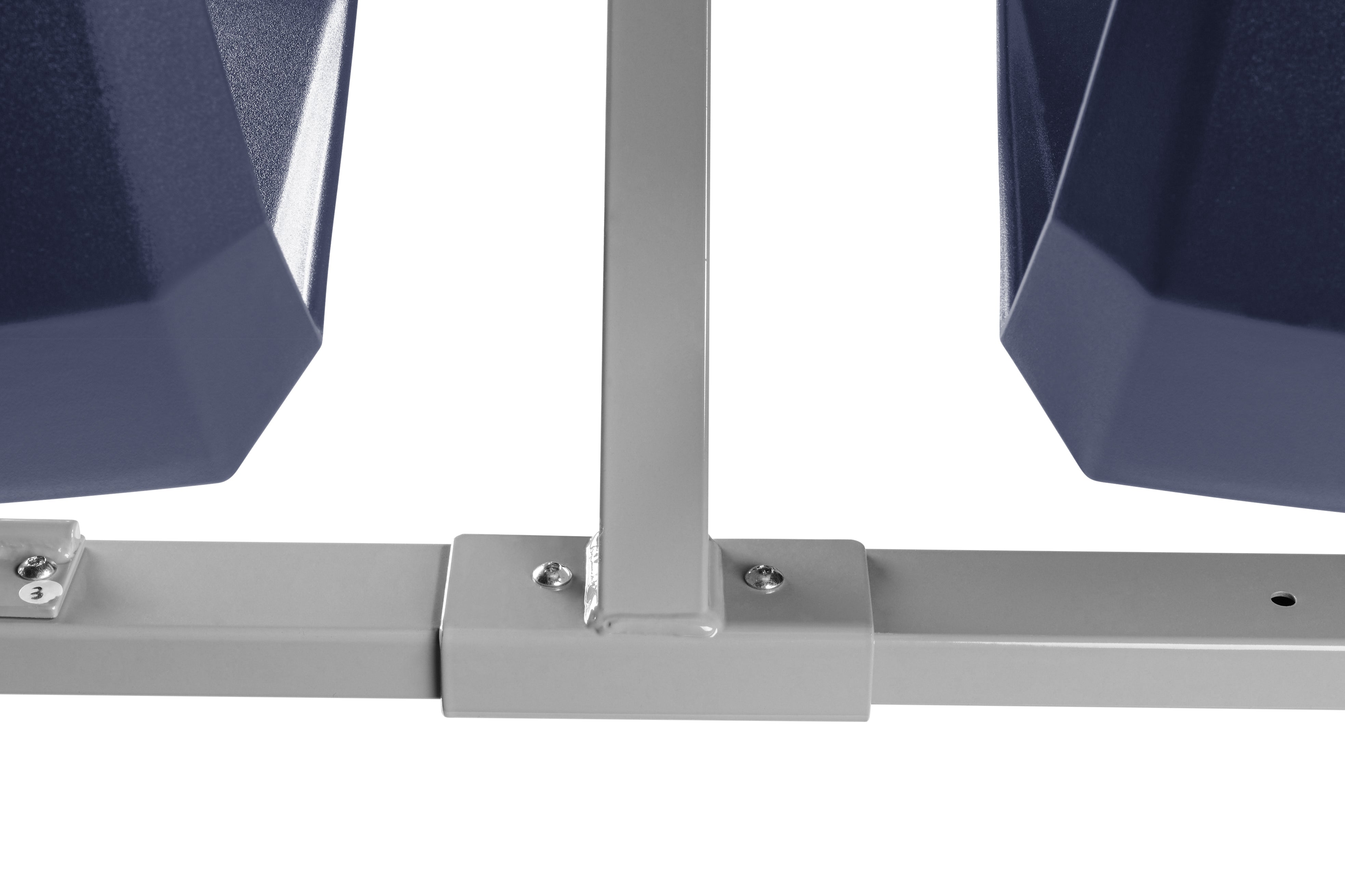 NPS® Cluster Swivel Booth, 24"x48", Whiteboard Top, Seat Color: Navy, Frame Color: Soft Grey  (Specify Laminate Color)