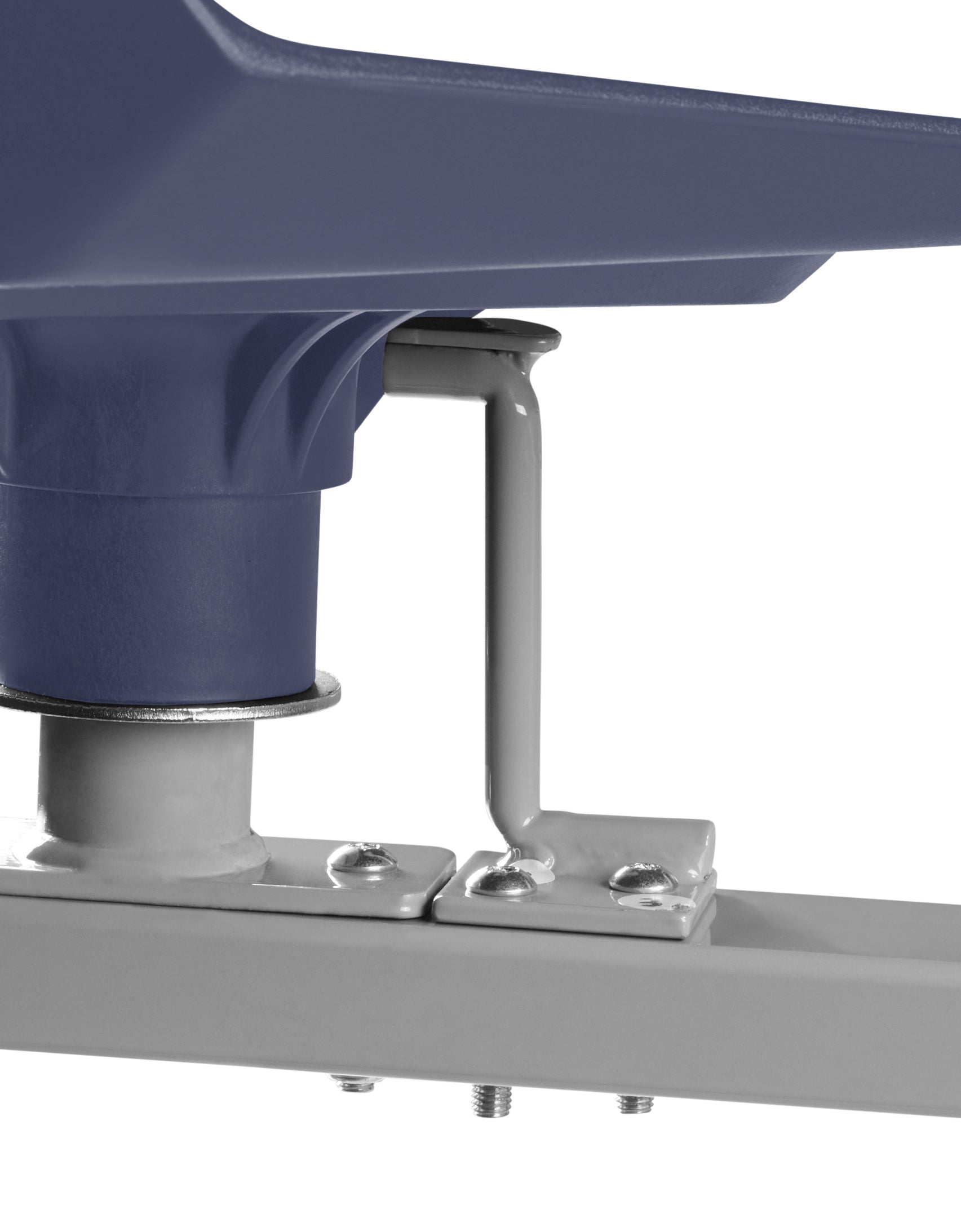 NPS® Cluster Swivel Booth, 24"x48", Whiteboard Top, Seat Color: Navy, Frame Color: Soft Grey  (Specify Laminate Color)