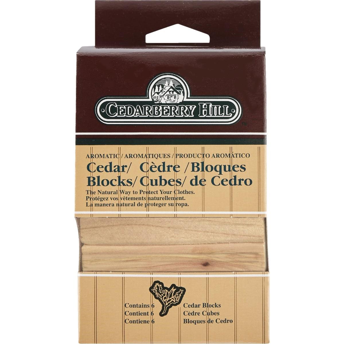 Cedarberry Hill Aromatic Cedar 3 In. W. x 2.125 In. H. x .69 In. D. Cedar Blocks (6-Pack)