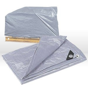 21824 CSM Tarps Super Duty Tarp,Plastic Corner Sleeve,18x24,Silver