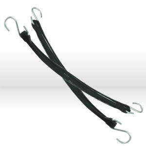 Alliance Tarp Strap, Type: Tarp Straps, EPDM Rubber, hooks assembled, Size: 10" Tarp Strap, Color: Black