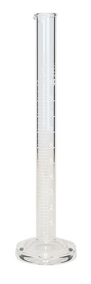 Cylinder Single Scale 10ml. Borosilicate Glass, White Graduations.