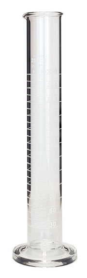 Cylinder Single Scale 250ml. Borosilicate Glass, White Graduations.
