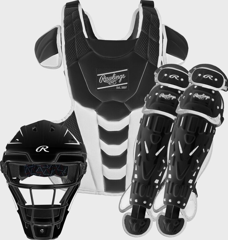 Rawlings Velo 2.0 Series  Softball Large Catchers Set - Black/White