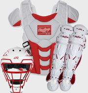 Rawlings Velo 2.0 Series  Softball Large Catchers Set - Scarlet/White