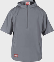 Rawlings Adult Colorsync Short Sleeve Hooded Jacket - Medium - Blue Gray