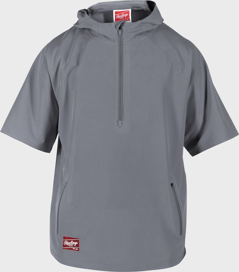 Rawlings Adult Colorsync Short Sleeve Hooded Jacket - 2Xl - Blue Gray