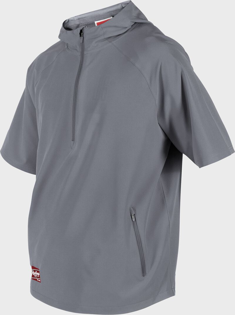 Rawlings Adult Colorsync Short Sleeve Hooded Jacket - Medium - Blue Gray
