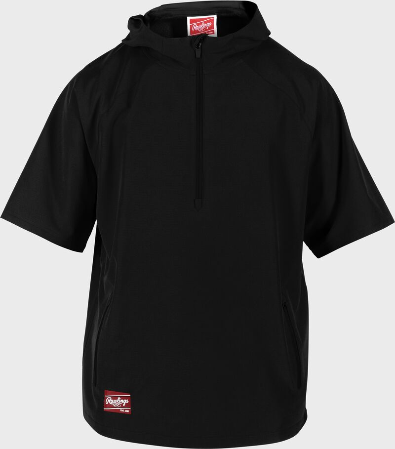 Rawlings Youth Colorsync Short Sleeve Hooded Jacket - Small - Black