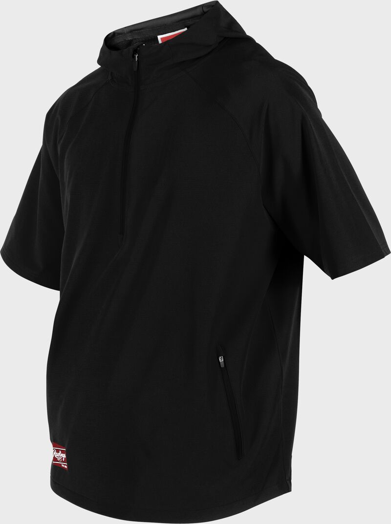 Rawlings Adult Colorsync Short Sleeve Hooded Jacket - Extra Large - Black