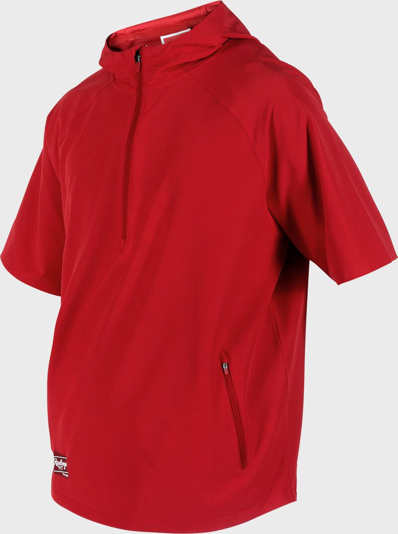 Rawlings Youth Colorsync Short Sleeve Hooded Jacket - Medium - Scarlet