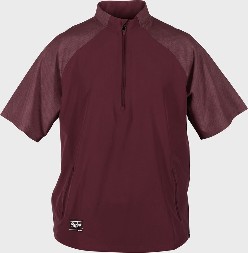 Rawlings Youth Colorsync Short Sleeve Cage Jacket - Medium - Maroon