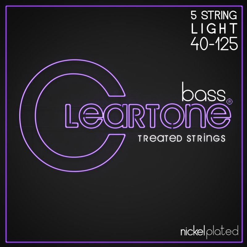 Cleartone Nickel-Plated Treated 5-String Bass Strings, Light (40-125)