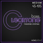 Cleartone Nickel Plated Bass Strings, Medium (45-105)