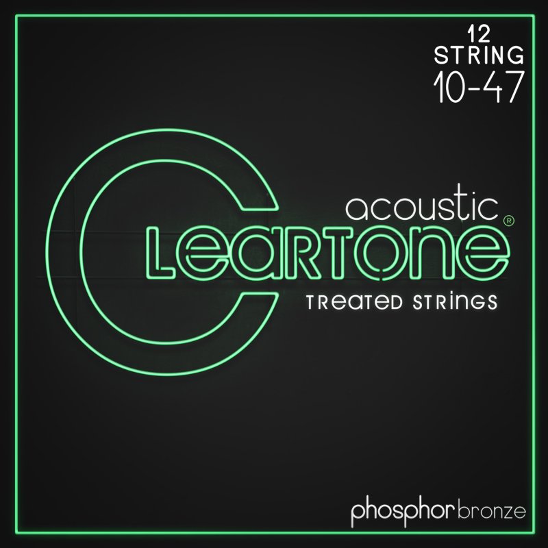 Cleartone Phosphor-Bronze 12-String Treated Acoustic Guitar Strings, Light (10-47)
