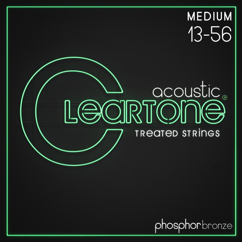 Cleartone Phosphor-Bronze Treated Acoustic Guitar Strings, Medium (13-56)