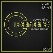 Cleartone 80/20 Bronze Treated Acoustic Guitar Strings, Light (12-53)