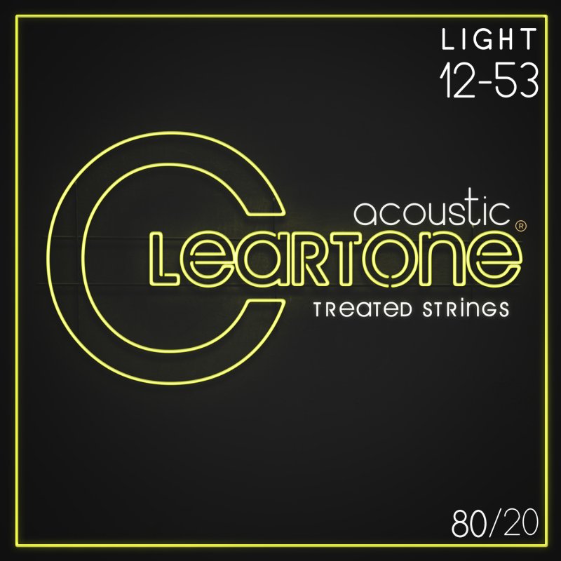 Cleartone 80/20 Bronze Treated Acoustic Guitar Strings, Light (12-53)