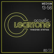 Cleartone 80/20 Bronze Treated Acoustic Guitar Strings, Medium (13-56)