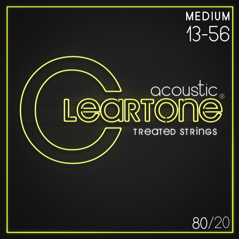 Cleartone 80/20 Bronze Treated Acoustic Guitar Strings, Medium (13-56)