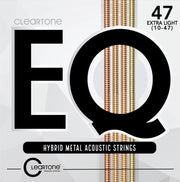 Cleartone EQ Series Hybrid Metal Treated Acoustic Guitar Strings, Extra Light (10-47)