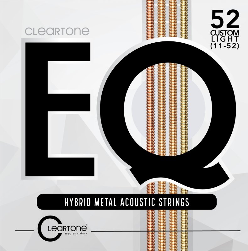 Cleartone EQ Series Hybrid Metal Treated Acoustic Guitar Strings, Custom Light (11-52)