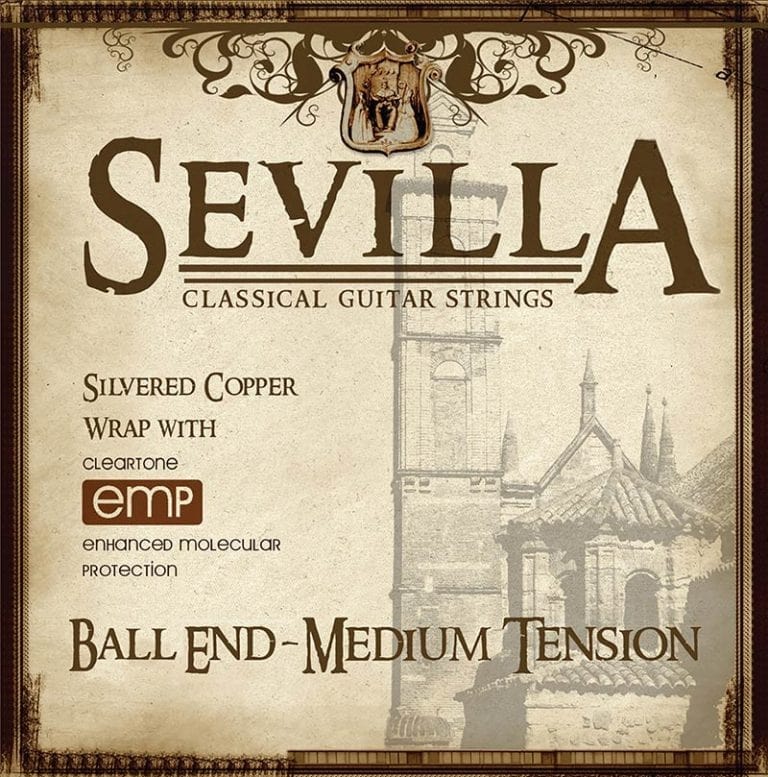 Cleartone Sevilla Series Treated Nylon Classical Guitar Strings, Medium Tension - Ball Ends