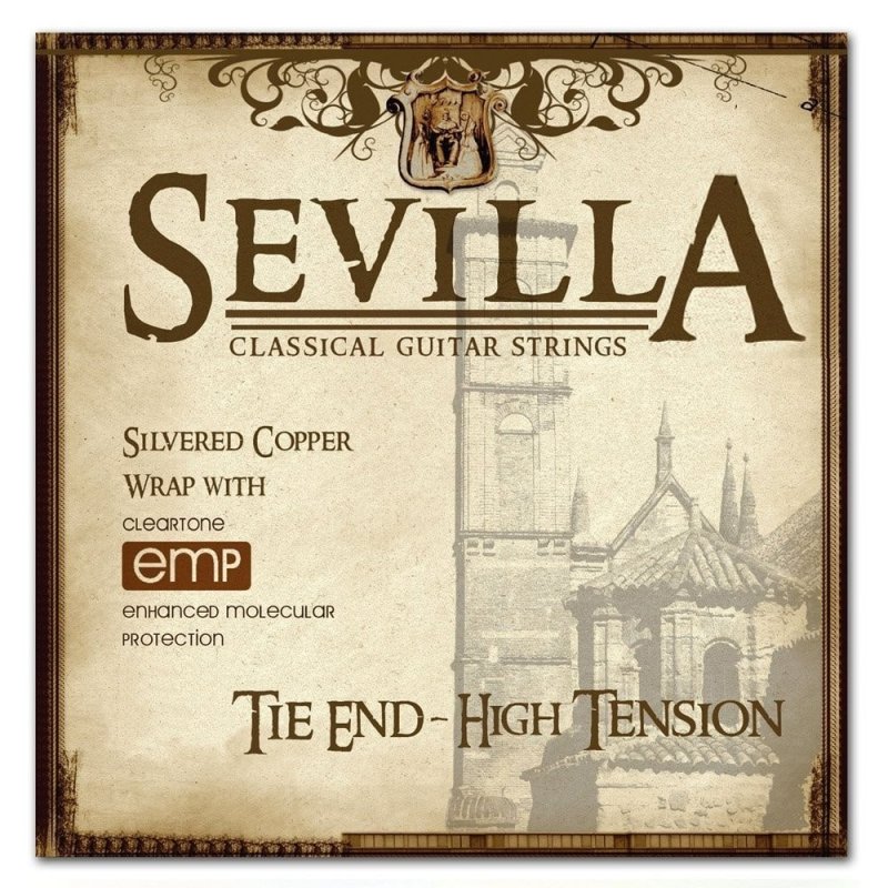 Cleartone Sevilla Series Treated Nylon Classical Guitar Strings, High Tension - Tie End