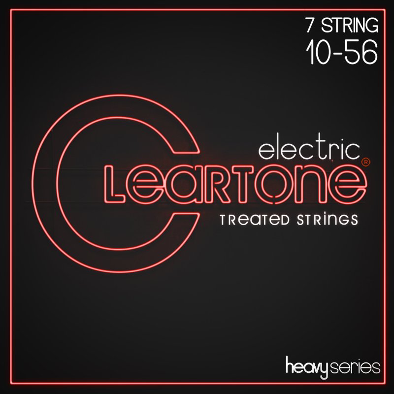 Cleartone Heavy Series 7-String Electric Guitar Strings, Light Heavy (10-56)