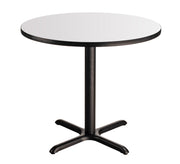 NPS® Café Table, 30" Round, X Base, 30" Height, Whiteboard