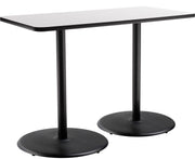 NPS® Café Table, 30" x 42" Rectangle, Round Base, 42" Height, Whiteboard